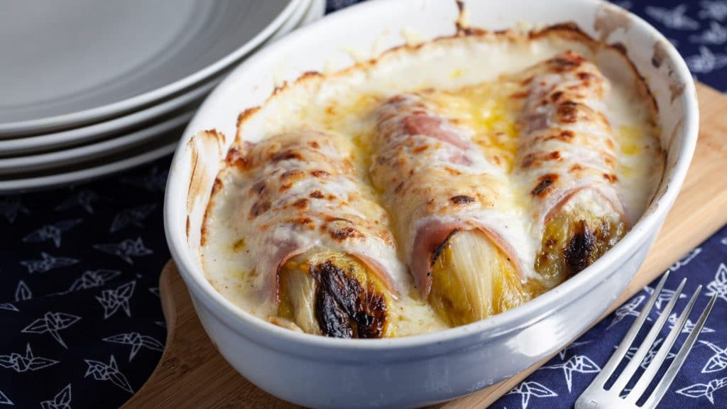 Belgium Food (Irresistible Dishes You’d Want To Relish In 2022) Belgian Endive and Ham Gratin