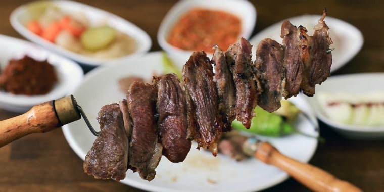 Traditional Turkish Food Cag kebab