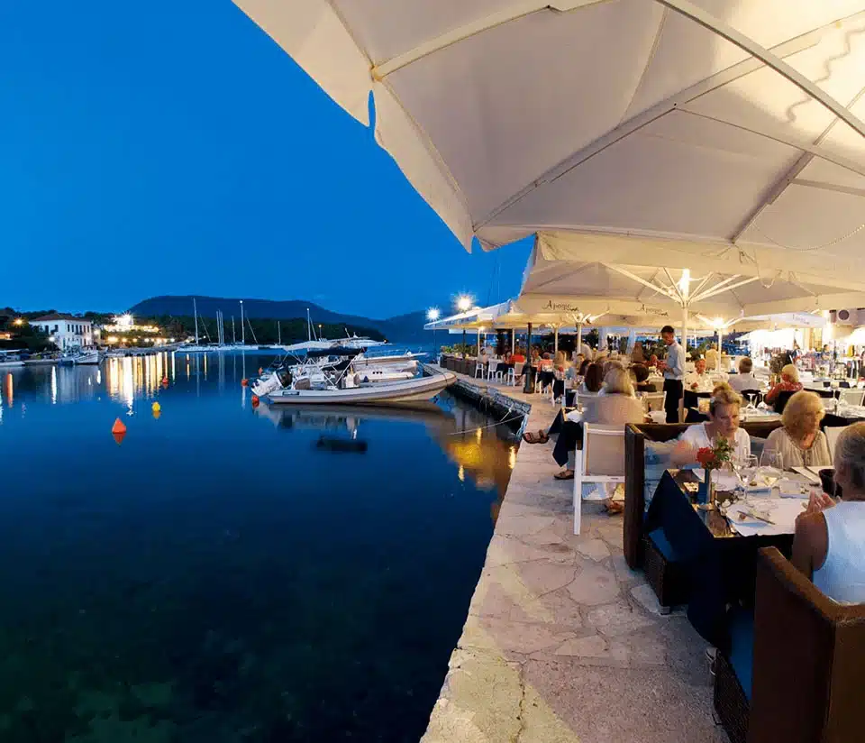 Waterfront restaurant in Fiscardo, Kefalonia